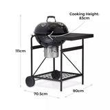 Tower Kettle Grill Charcoal BBQ with Side Table