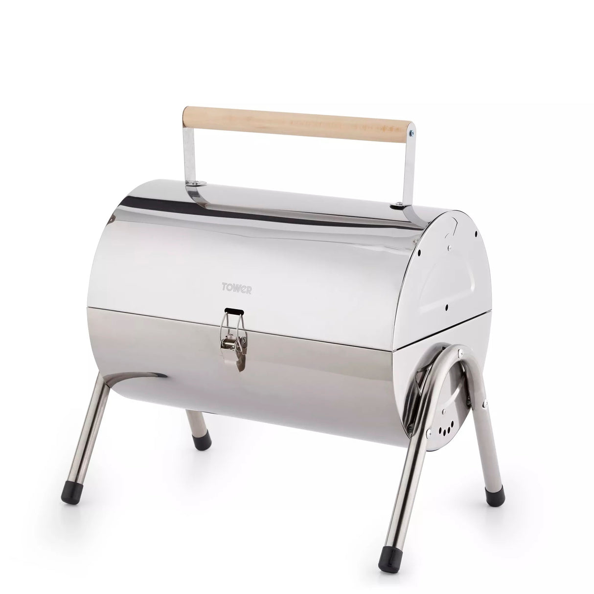 Tower Portable Barrel Grill Charcoal BBQ Stainless Steel