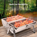 Tower Portable Barrel Grill Charcoal BBQ Stainless Steel