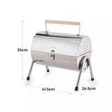 Tower Portable Barrel Grill Charcoal BBQ Stainless Steel