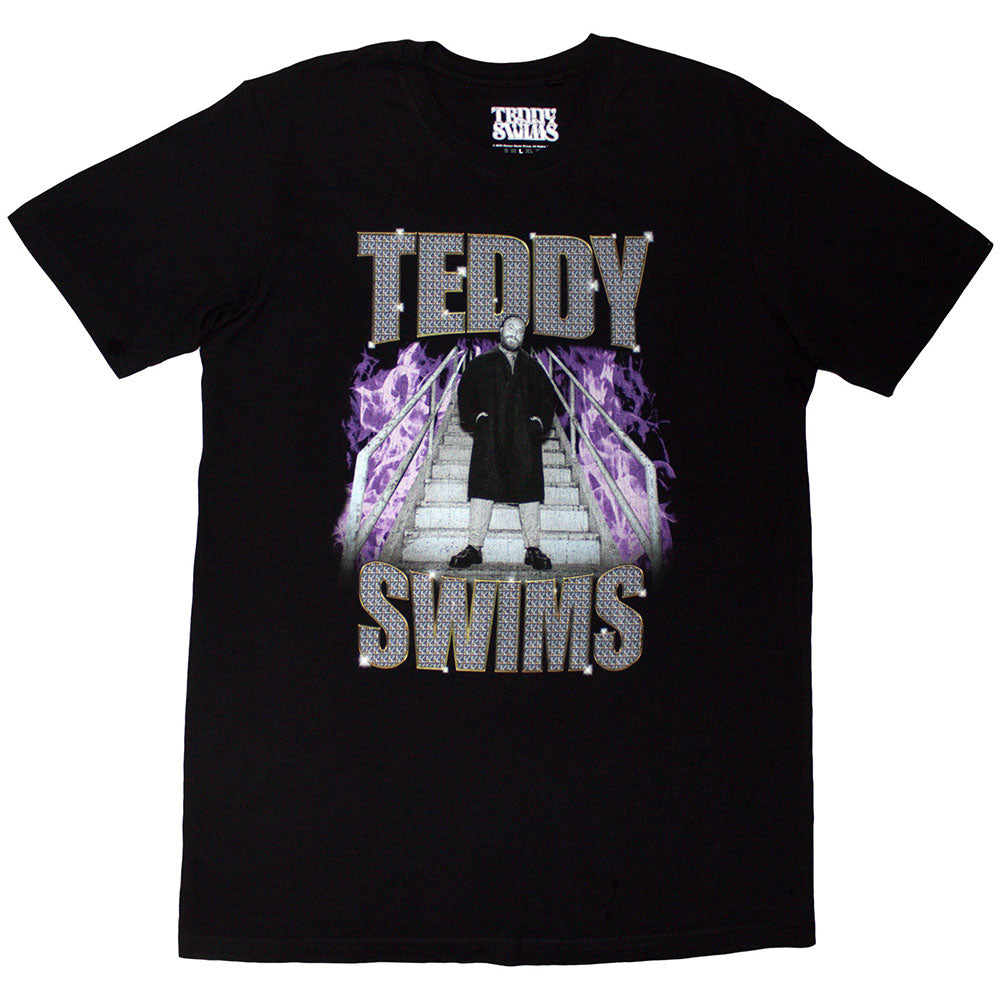 Teddy Swims Unisex T-Shirt Retro Bootleg Black (XL)