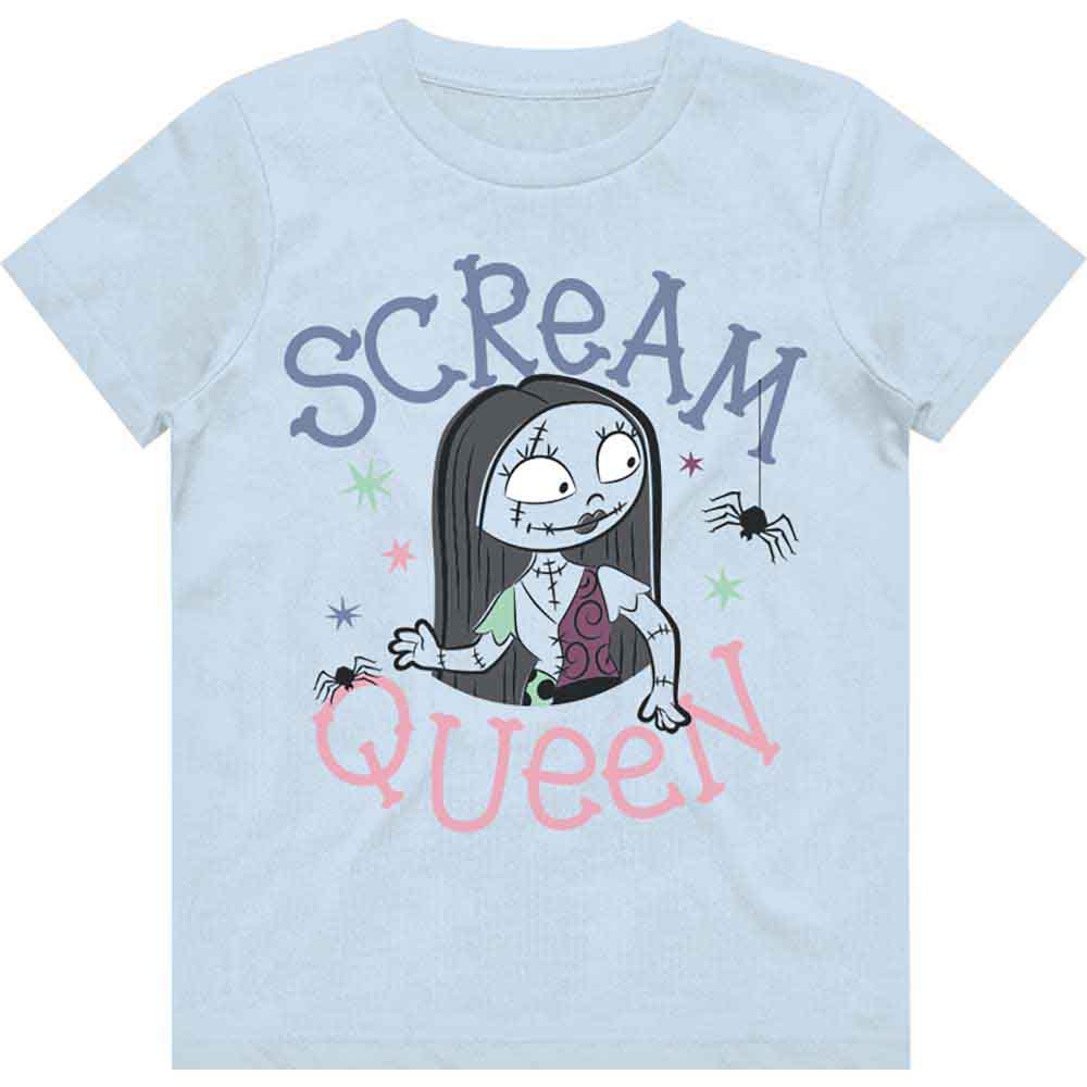 Disney Girls T-Shirt The Nightmare Before Christmas Scream Queen Blue (5-6yrs)