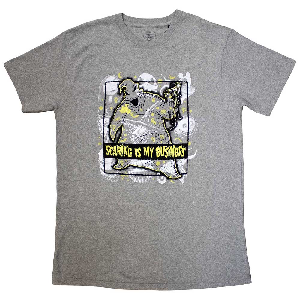 Disney Unisex T-Shirt The Nightmare Before Christmas Scaring Is My Business Grey (XL)