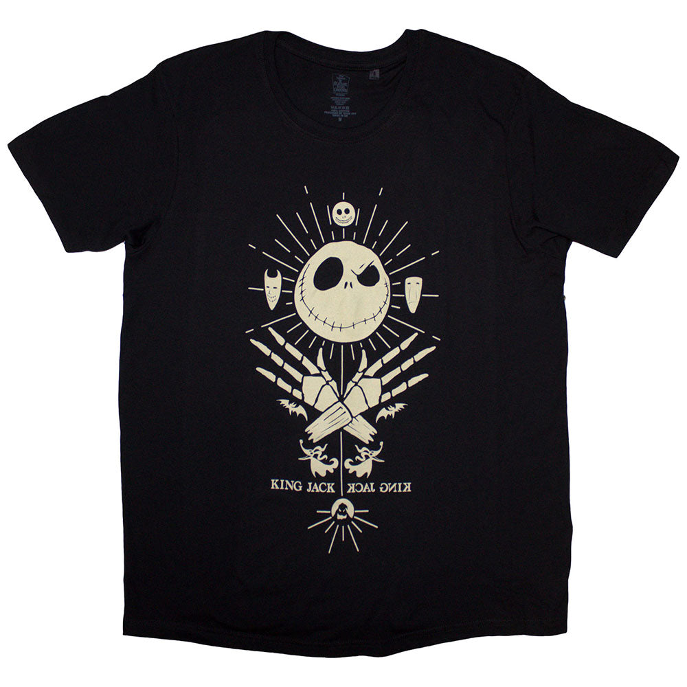 Disney Unisex T-Shirt The Nightmare Before Christmas King Jack Black (XL)