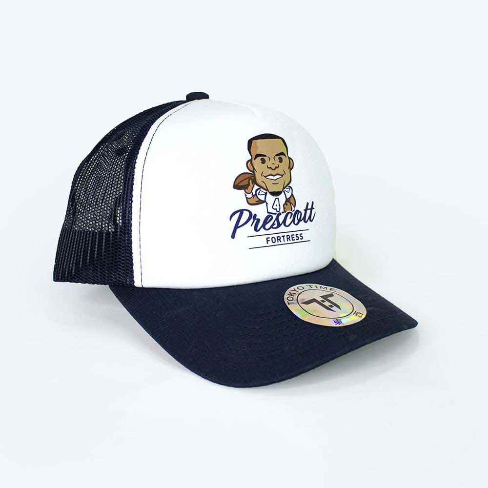 Tokyo Time Unisex Mesh Back Cap Dak Prescott NFLPA Emoji White/Blue