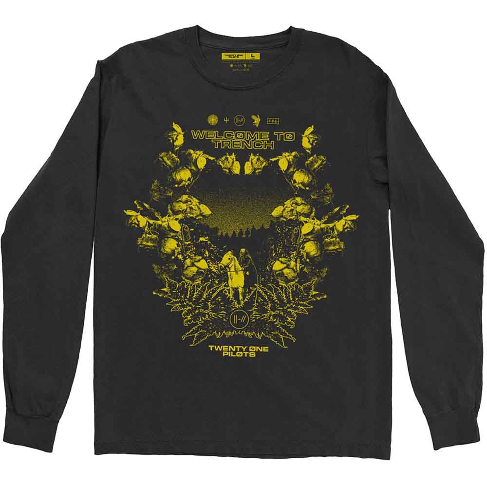 Twenty One Pilots Unisex Long Sleeve T-Shirt Trench Scene Black (XL)