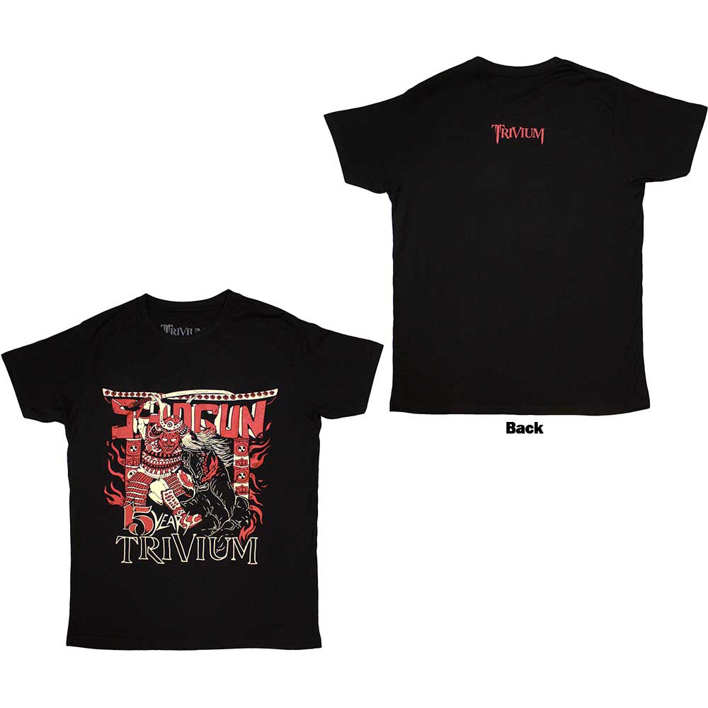 Trivium Unisex T-Shirt Shogun (Back Print) Black (M)