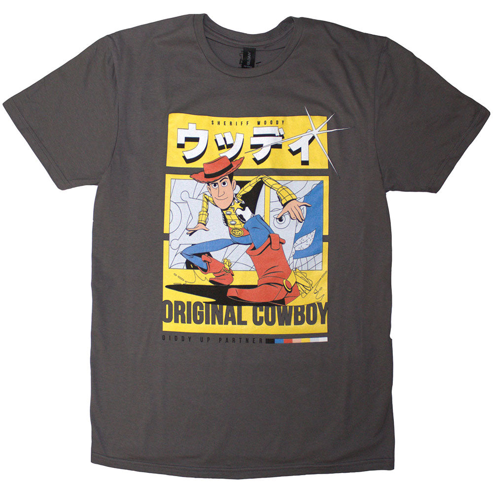 Disney Unisex T-Shirt Toy Story Original Cowboy Charcoal Grey (L)