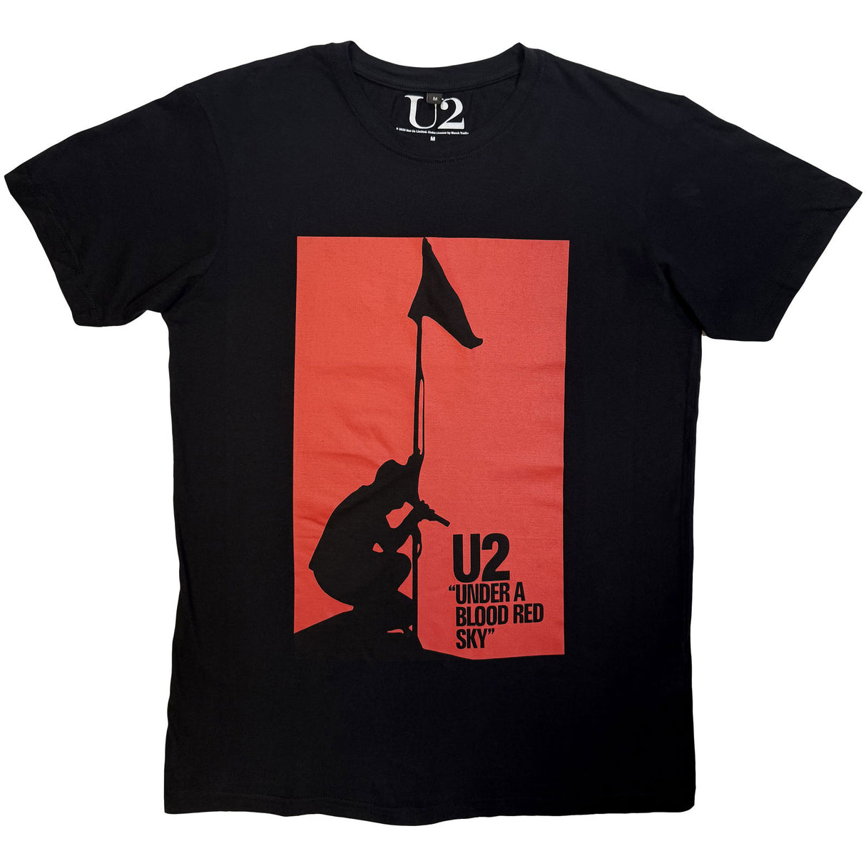 U2 Unisex Carbon T-Shirt Blood Red Sky Black (XL)
