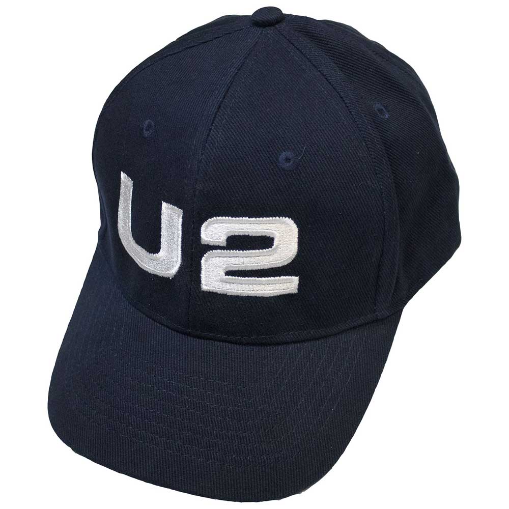 U2 Unisex Baseball Cap White Logo (Ex-Tour) Blue