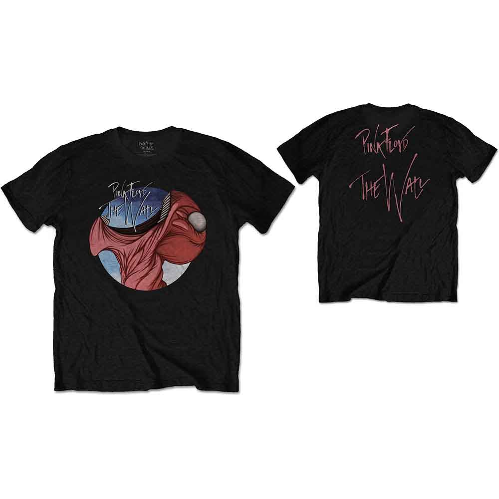 Pink Floyd Men's T-Shirt The Wall Swallow (Back Print) Black (L)