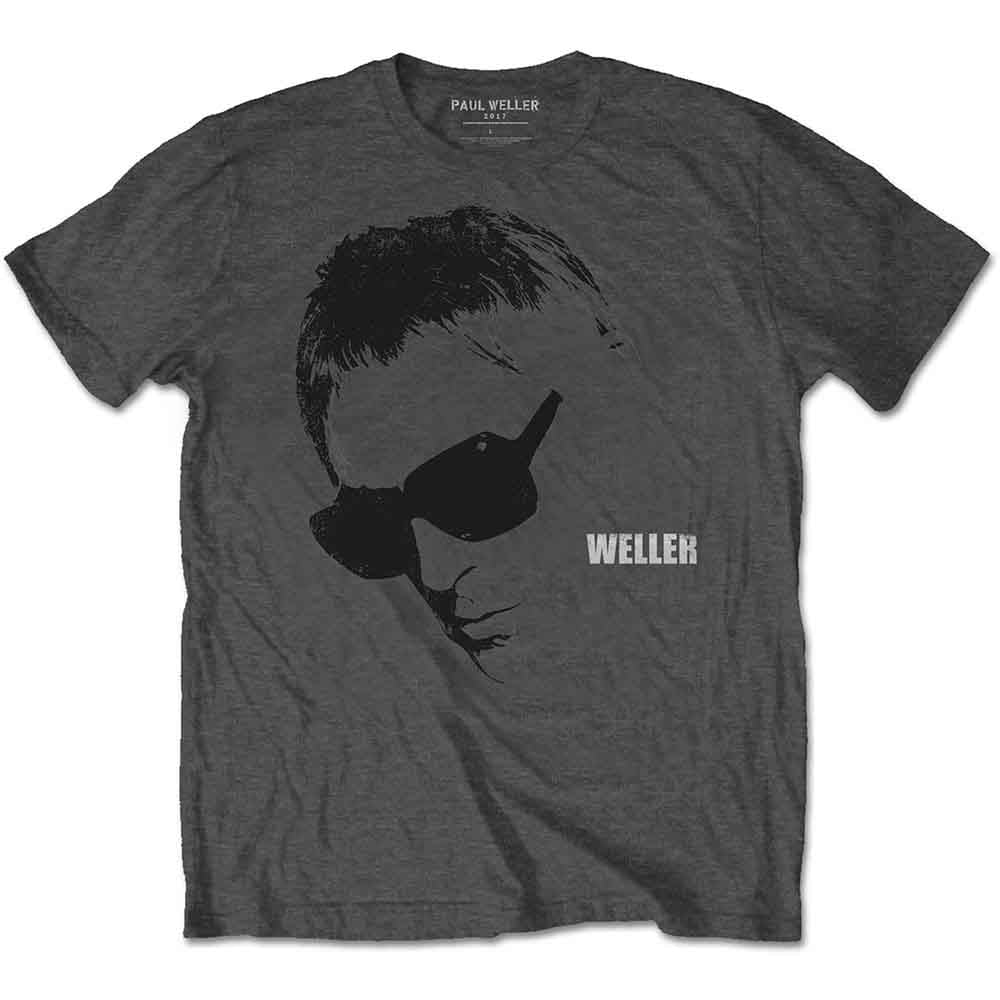 Paul Weller Men's T-Shirt Glasses Picture Grey (S)