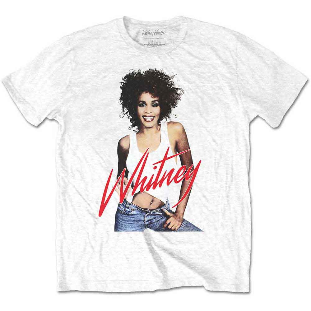 Whitney Houston Unisex T-Shirt Wanna Dance Photo White (XXL)