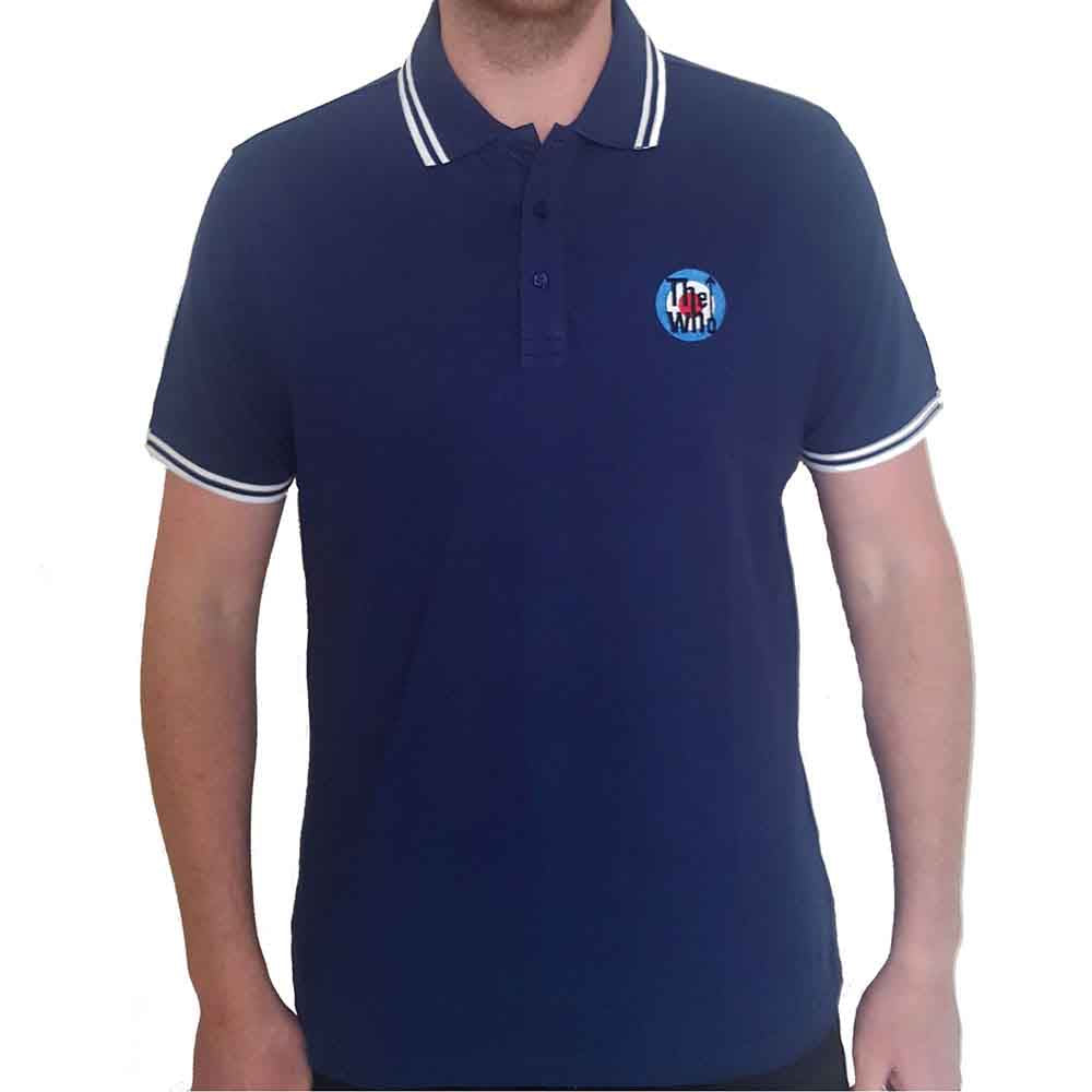 The Who Unisex Polo Shirt Target Logo Blue (L)