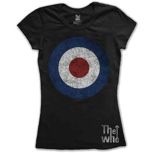 The Who Ladies T-Shirt Target Distressed Black (XXL)