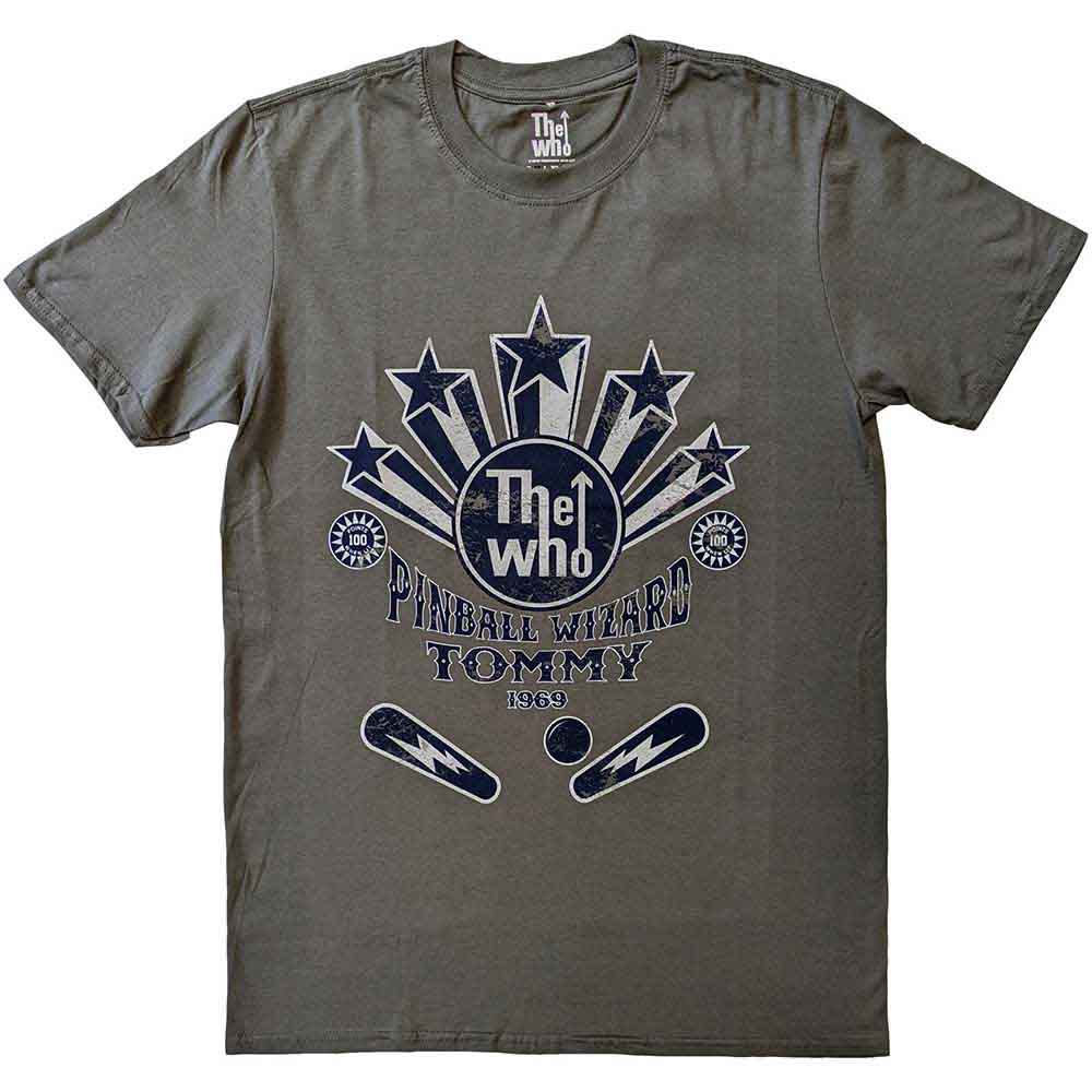 The Who Men's T-Shirt Pinball Wizard Flippers Charcoal Grey (L)