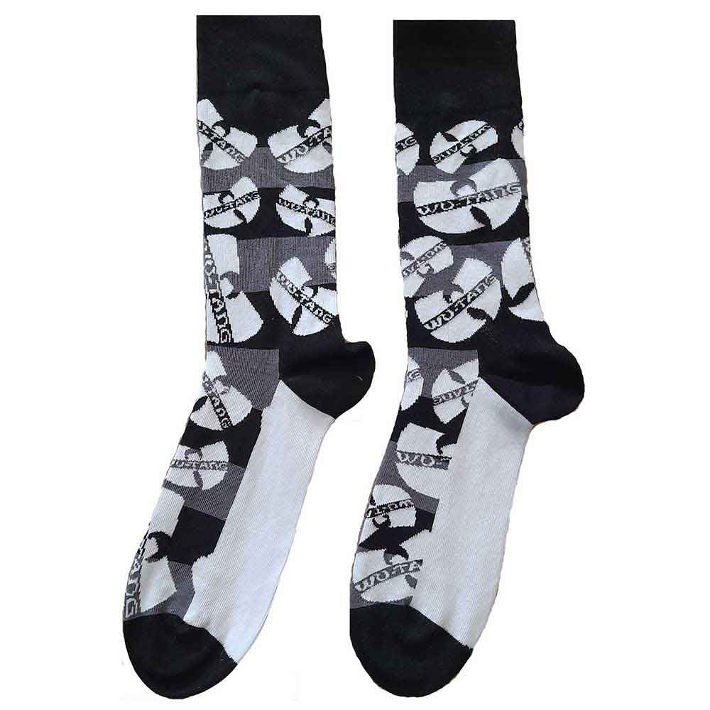 Wu-Tang Clan Ladies Ankle Socks Logos Monochrome Black (UK Size 4-7)