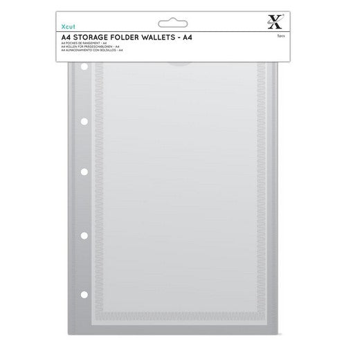 Xcut A4 Pockets for A4 Storage Folder (5pc)