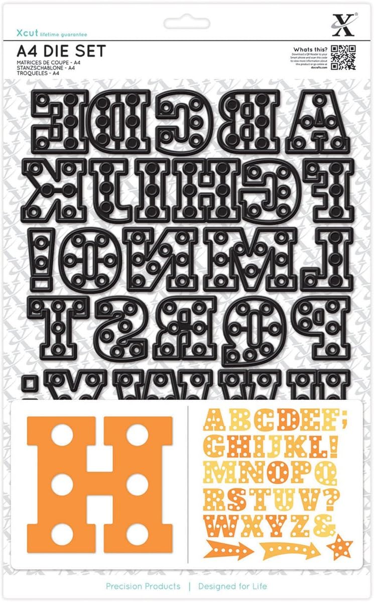 Xcut A4 Dies Set - Marquee Alphabet