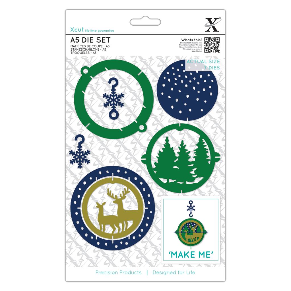 Xcut A5 Dies - Winter Wonderland Bauble