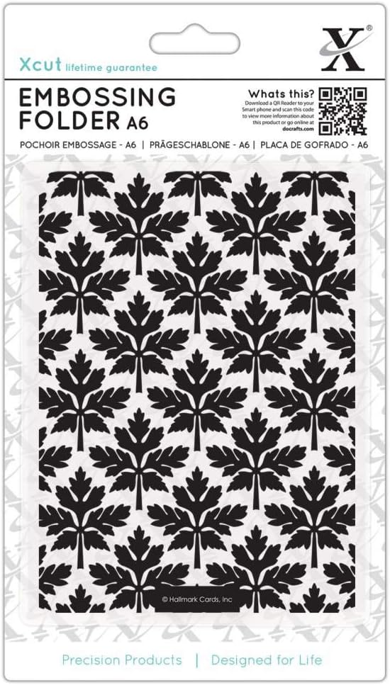 Xcut A6 Embossing Folder - Baroque Leaves