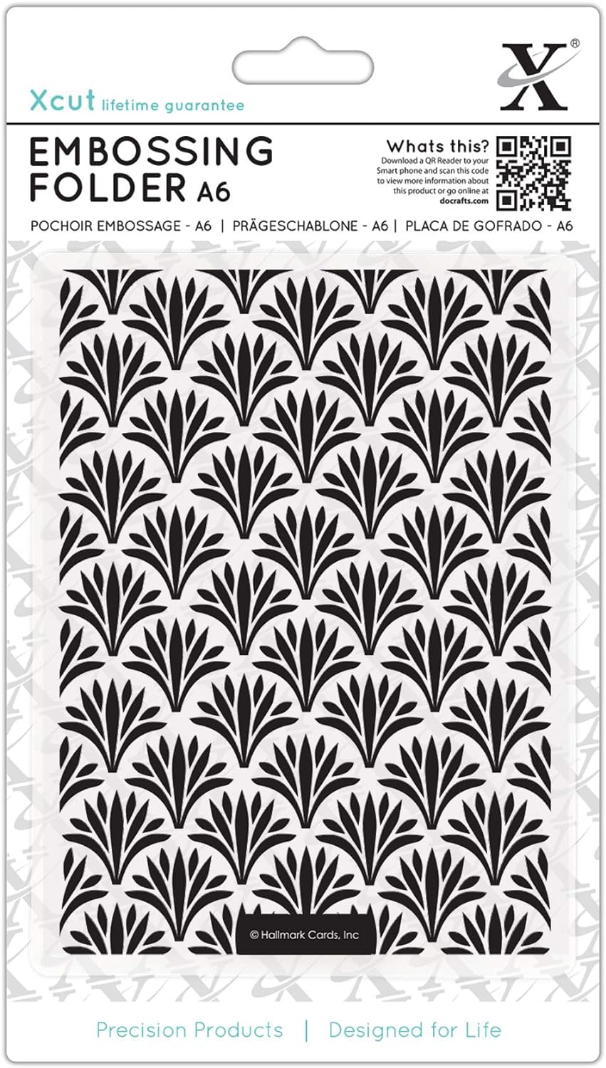 Xcut A6 Embossing Folder - Art Deco Pattern
