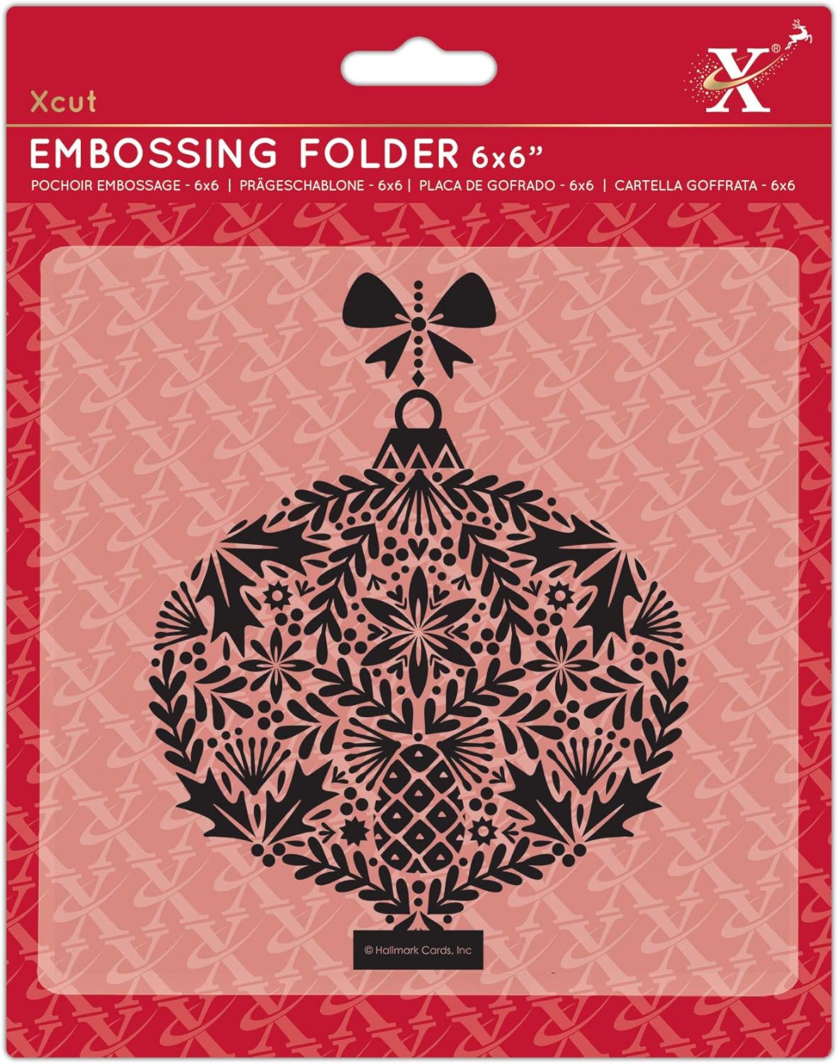 Xcut 6" x 6" Embossing Folder - Foliage Bauble