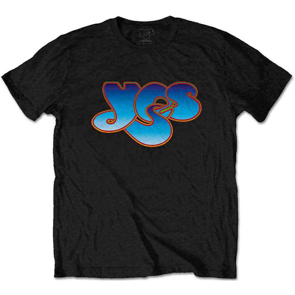 Yes Unisex T-Shirt Classic Blue Logo Black (S)