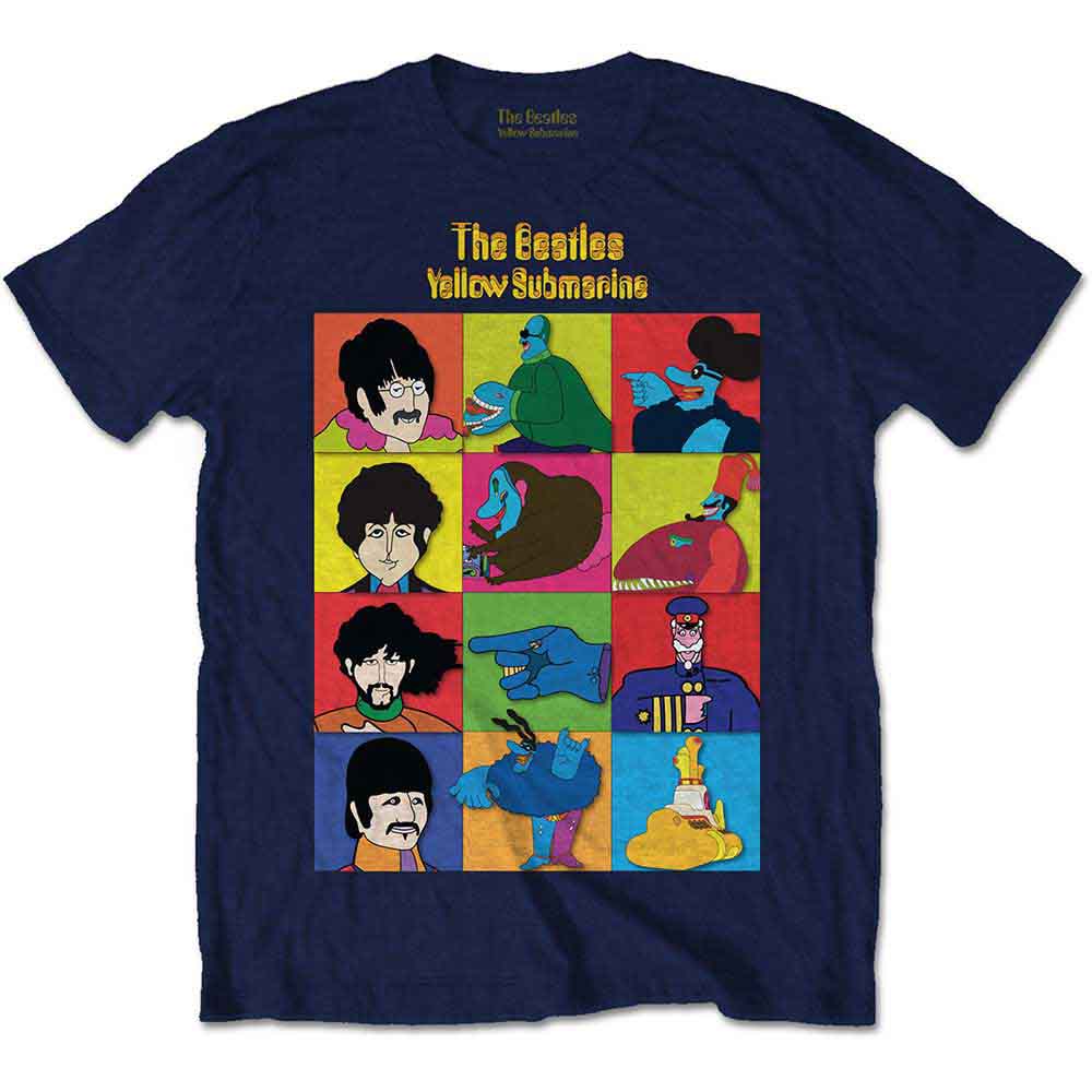 The Beatles Kids T-Shirt Submarine Characters Blue (11-12yrs)