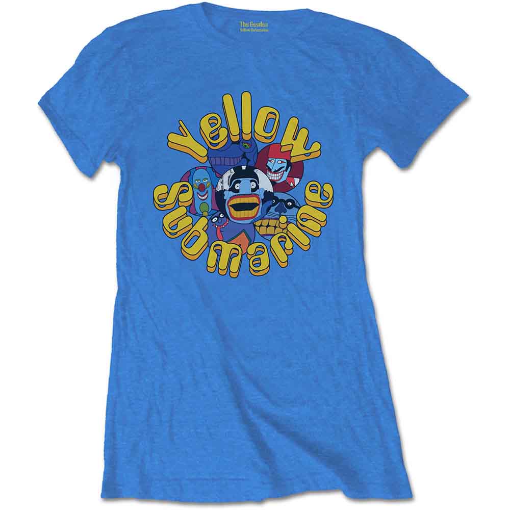 The Beatles Ladies T-Shirt Baddies Blue (S)