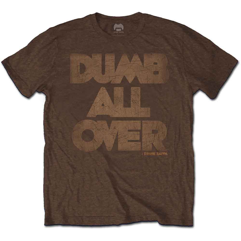 Frank Zappa Unisex T-Shirt Dumb All Over Brown (XL)