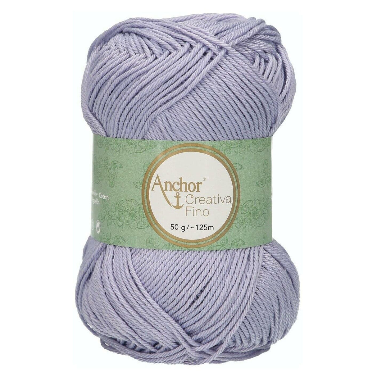 Anchor Creativa Fino Cotton Crochet/Knitting Yarn 4ply 50g Ball - Lilac Grey (0399)