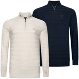 Crew Clothing Company Cashmere & Silk Blend Quarter Zip Jumper