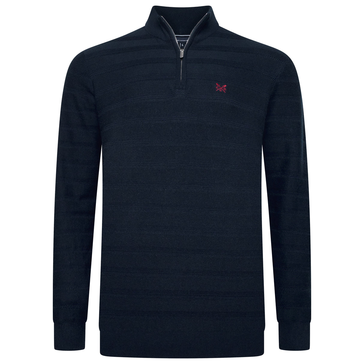 Crew Clothing Company Cashmere & Silk Blend Quarter Zip Jumper