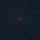 Crew Clothing Company Cashmere & Silk Blend Quarter Zip Jumper