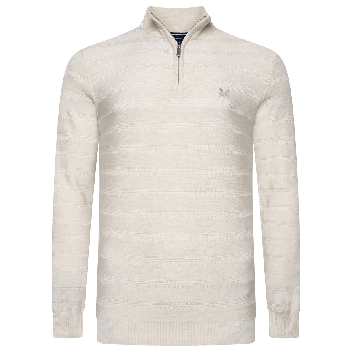 Crew Clothing Company Cashmere & Silk Blend Quarter Zip Jumper