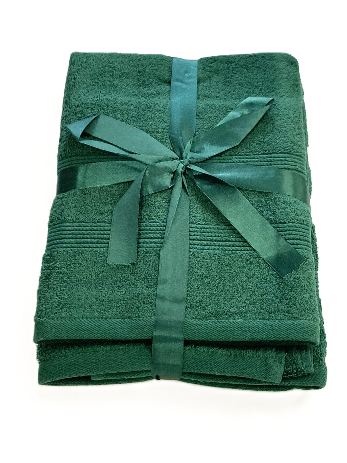 Luxury 100% Cotton 2pc Bath & Hand Towel Set - Green
