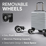 LugJet Hard Shell Lightweight Wheeled Travel Case 45x30x20 Grey - RyanAir Underseat Compatible (Copy) (Copy)