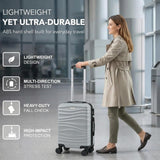 LugJet Hard Shell Lightweight Wheeled Travel Case 45x30x20 Grey - RyanAir Underseat Compatible (Copy) (Copy)