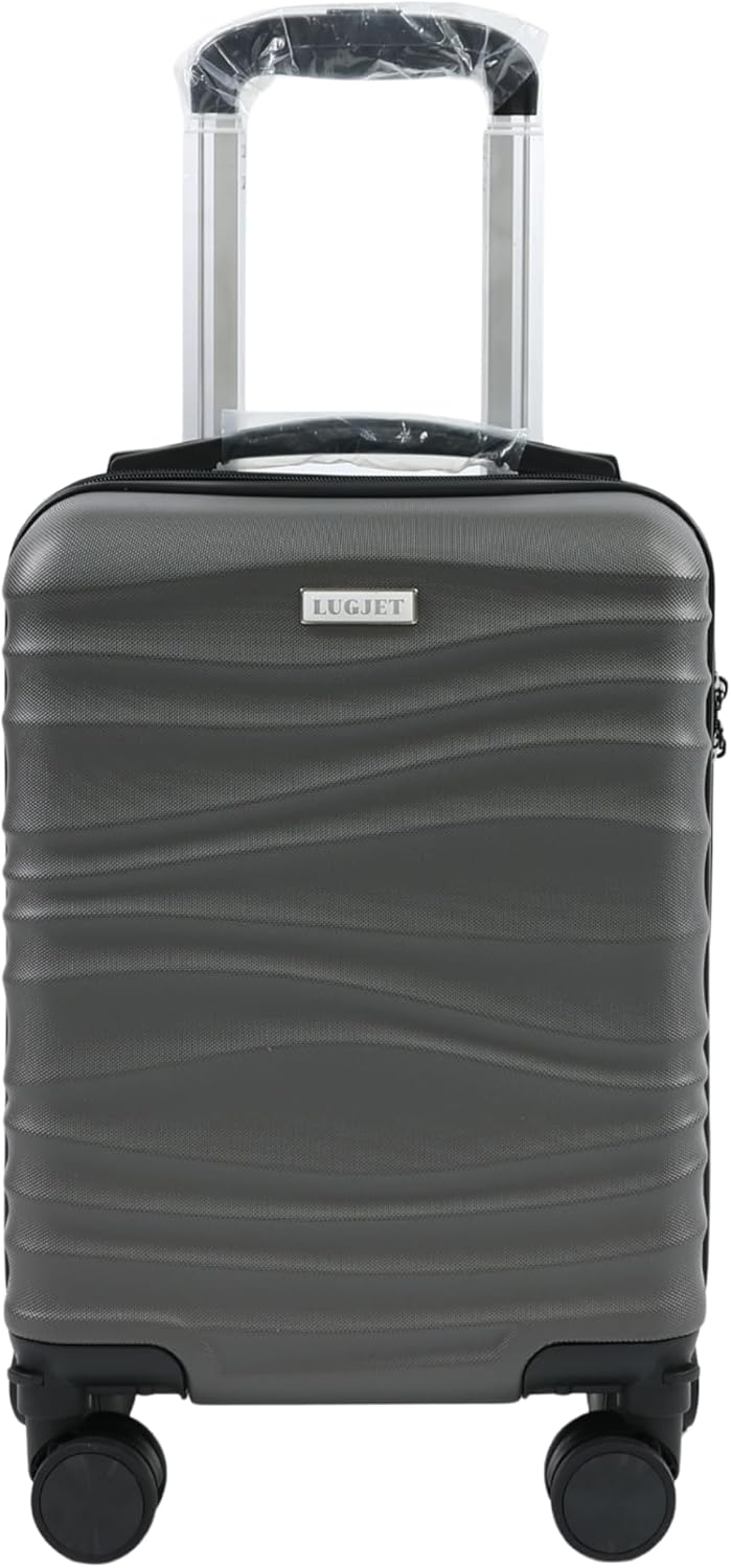 LugJet Hard Shell Lightweight Wheeled Travel Case 45x30x20 Grey - RyanAir Underseat Compatible (Copy) (Copy)