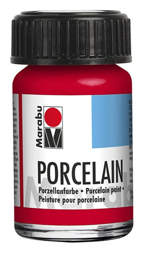 marabu porcelain paint cherry red