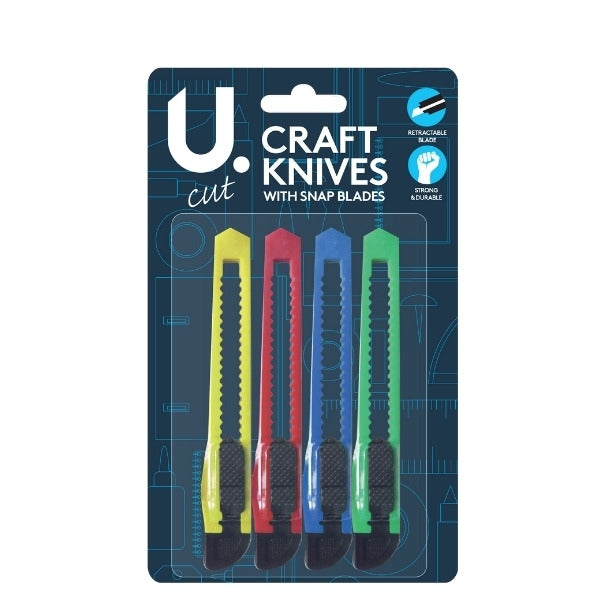 U.Cut Craft Knives with Retractable Blades (4pk)