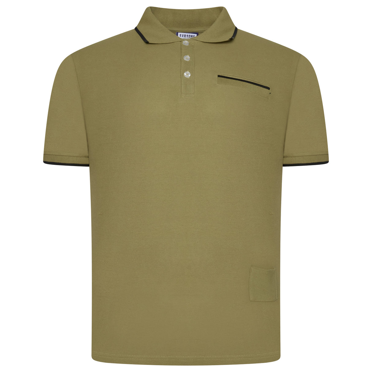 Evryone Contrast Tipped Polo Shirt