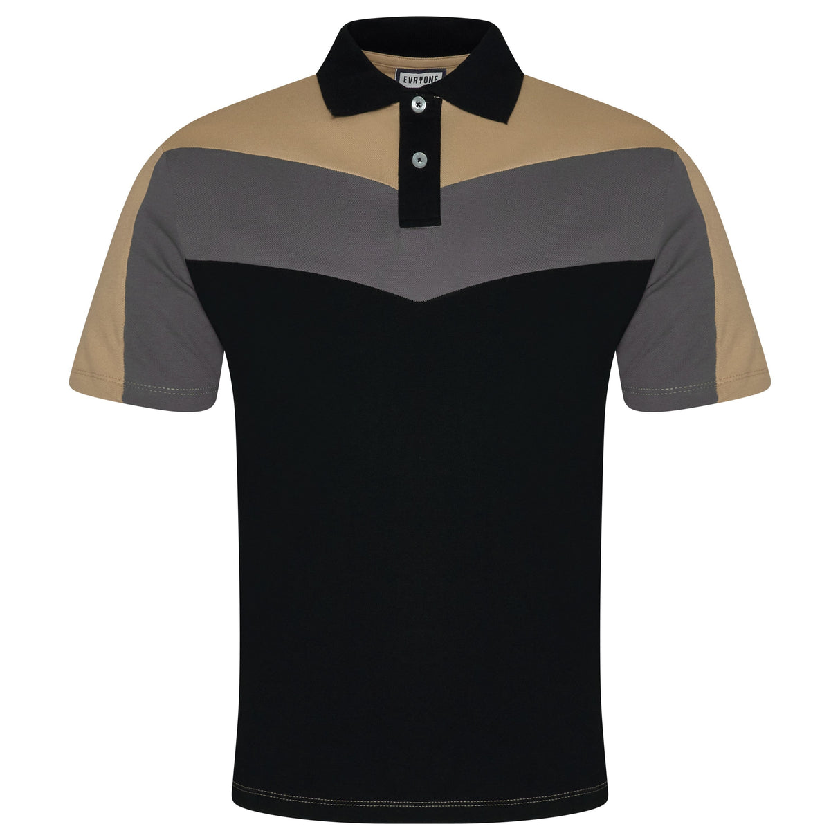 Evryone Contrast Stripe Polo Shirt