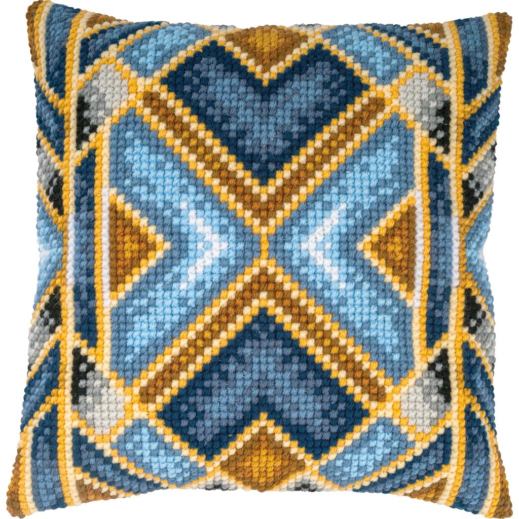 Vervaco Cross Stitch Kit 40cm Cushion Cover - Geometric 3